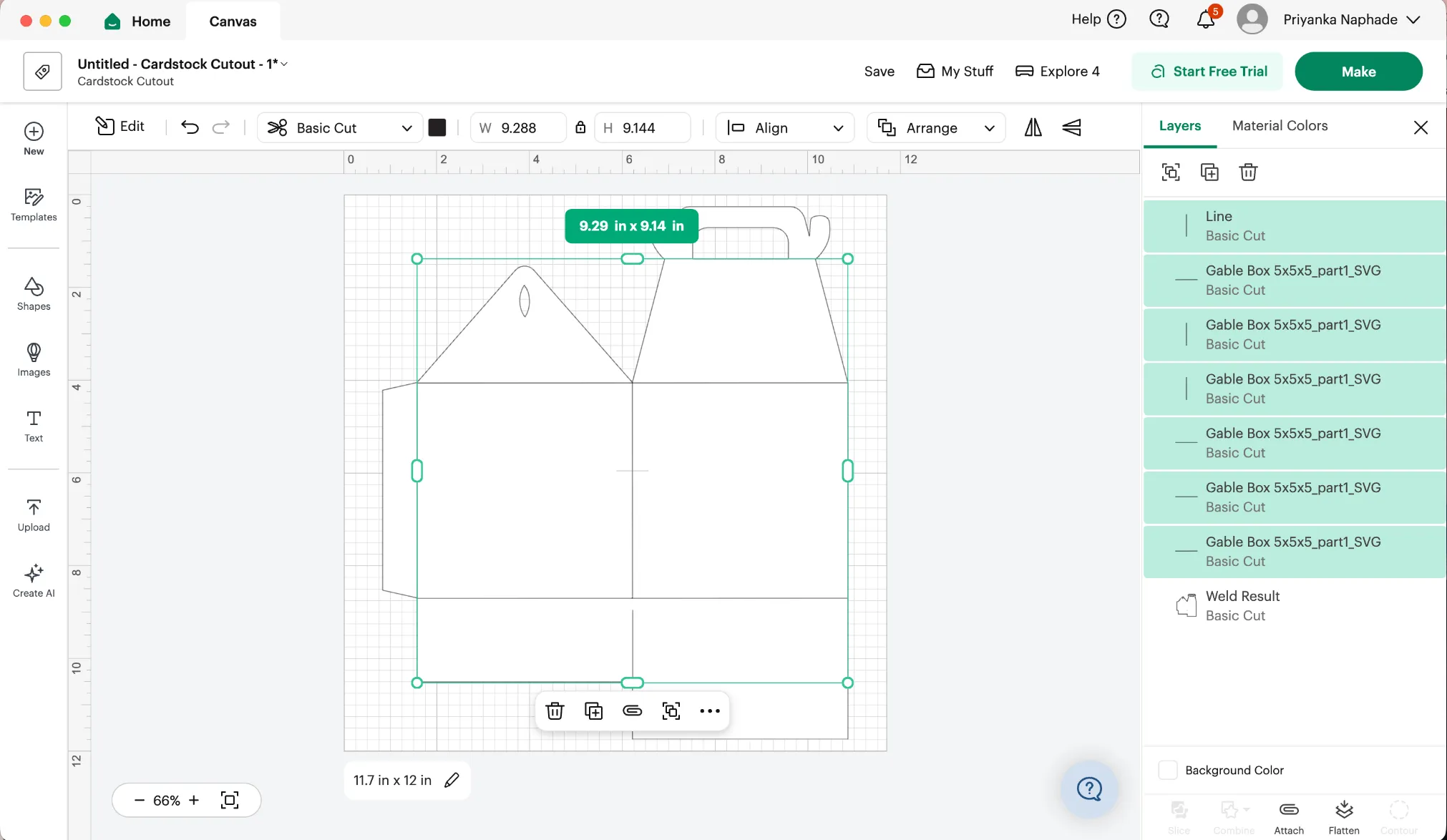 All layers selected with the Attach button in the Layers panel toolbar