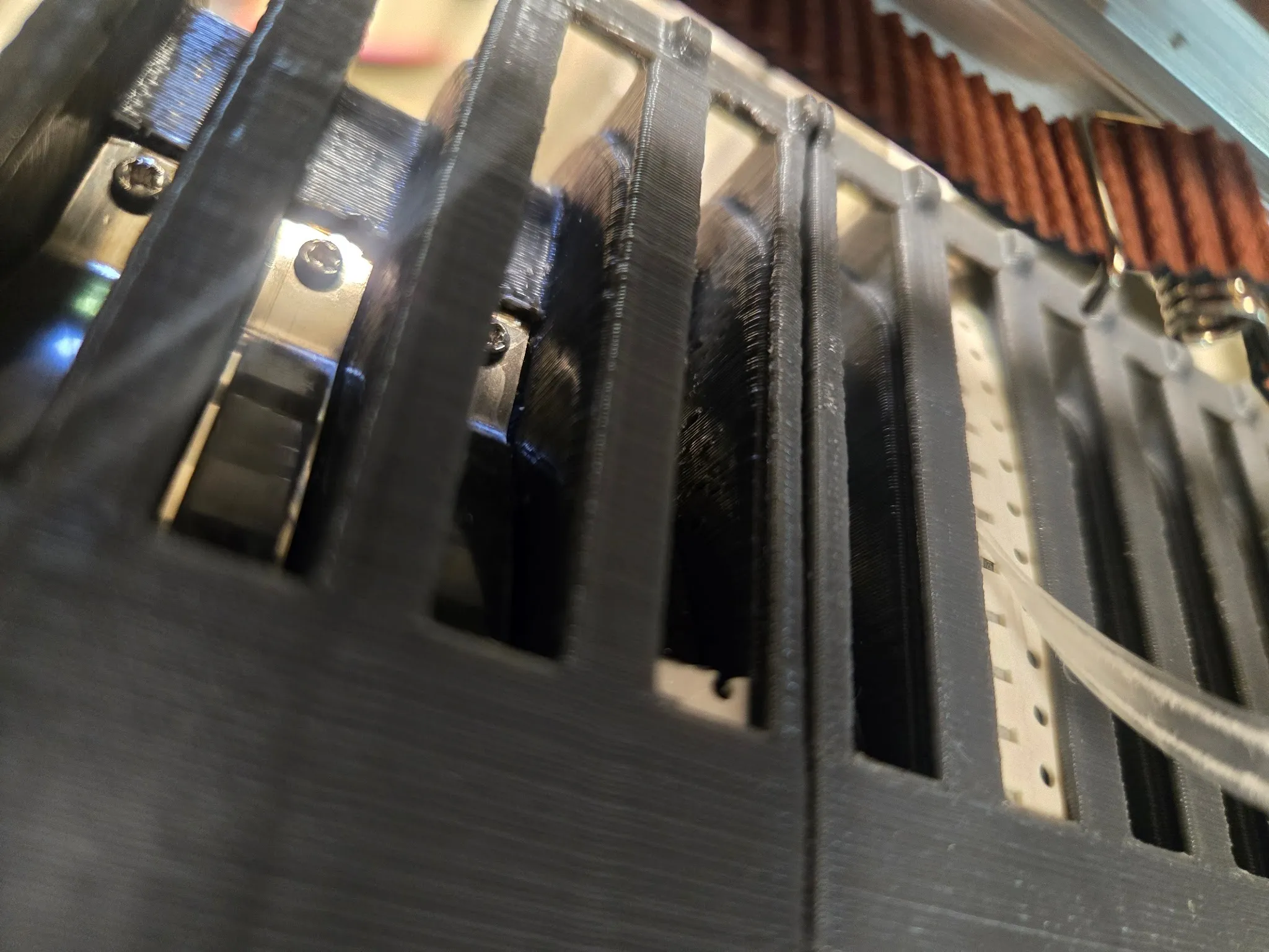 Close-up showing tape path alignment into feeder pickup position